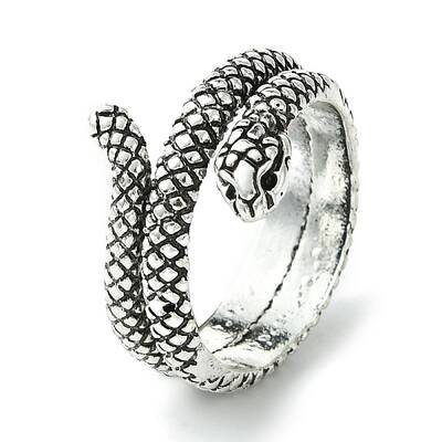 Snake Alloy Wrap Open Cuff Rings