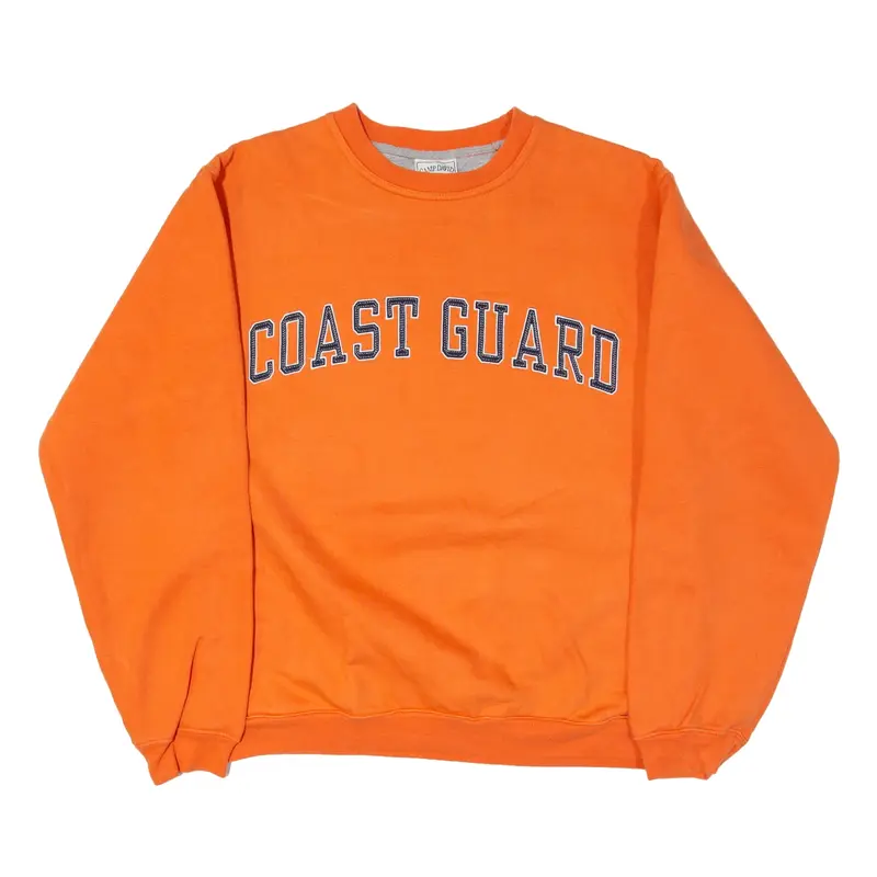 CAMP DAVID Coast Guard Sweatshirt Orange Mens S