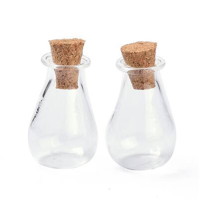 Glass Cork Bottles Ornament