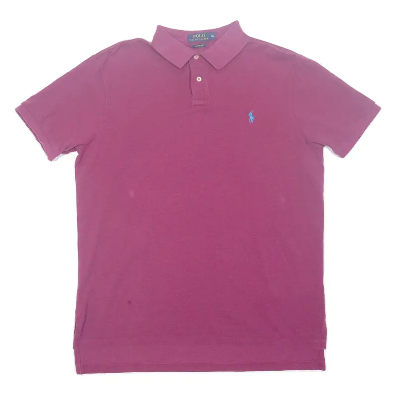 POLO RALPH LAUREN Custom Fit Mens Polo Shirt Maroon XL