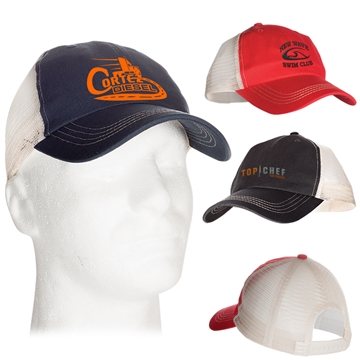48 Promotional Comfy Trucker Cap - Cotton & Mesh
