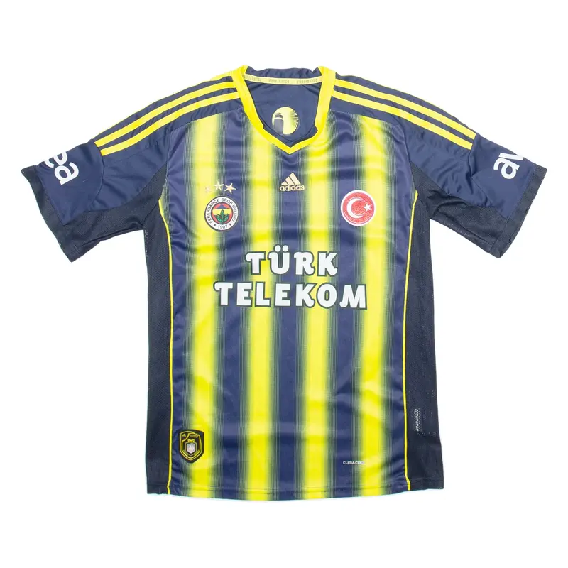 ADIDAS Fenerbahce SK Mens Football Shirt Jersey Blue V-Neck L