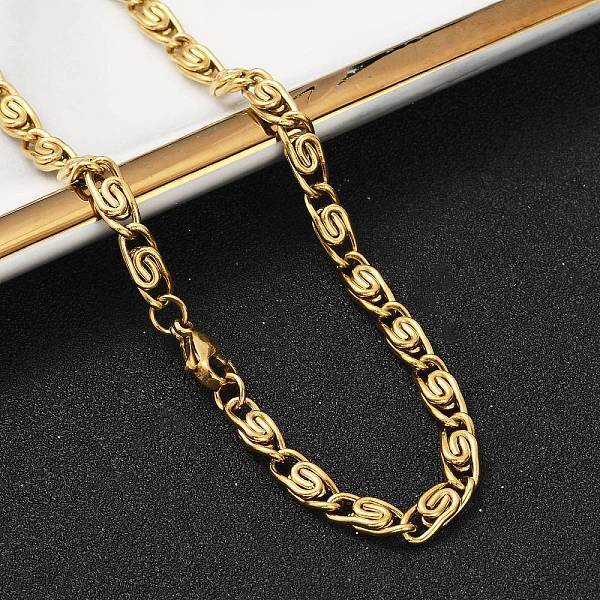 Ion Plating(IP) 304 Stainless Steel Lumachina Chain Necklaces