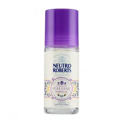 Neutro Roberts Italian Essences Florence - Roll-On Deodorant Essential Oil of Iris and Grey Amber 50 ml