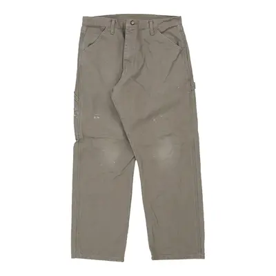 Rustler Carpenter Trousers - 34W 29L Brown Cotton Blend