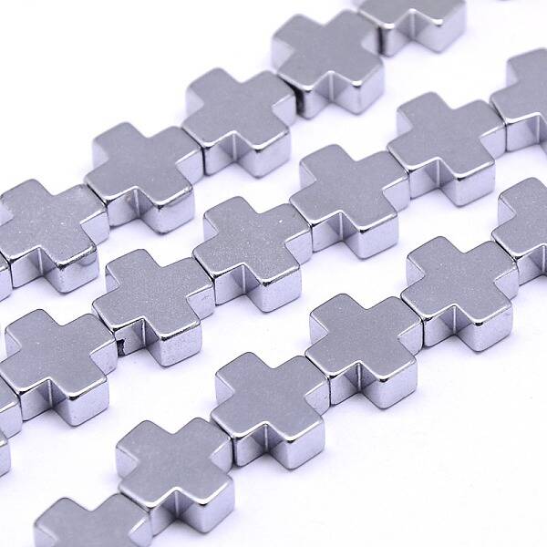Electroplate Non-magnetic Synthetic Hematite Beads Strands