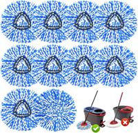 (only fit 2 Tank System) 10 Pack Mop Replace Heads Compatible with O-Cedar Easywring Rinseclean 2-Tank System, Spin Mop Head ...