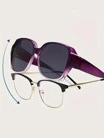 Square Frame Eyeglasses Fit Over Glasses, Sunglass for Men, Trendy Casual Cool Uv Protection Sunglasses, Modern Fashion High ...