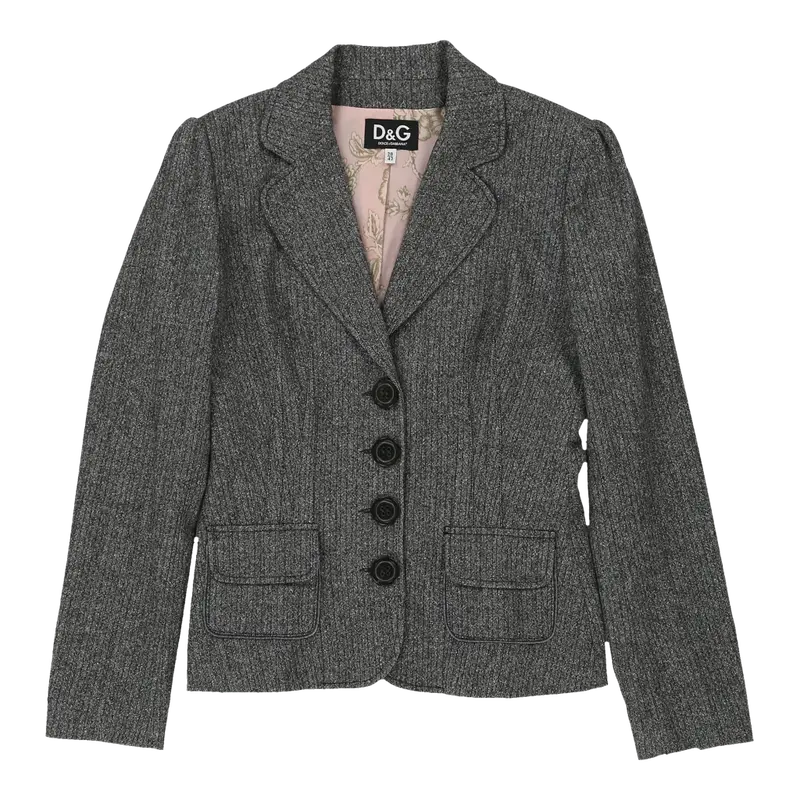 Dolce & Gabbana Blazer - Small Grey Wool Blend | Size: small