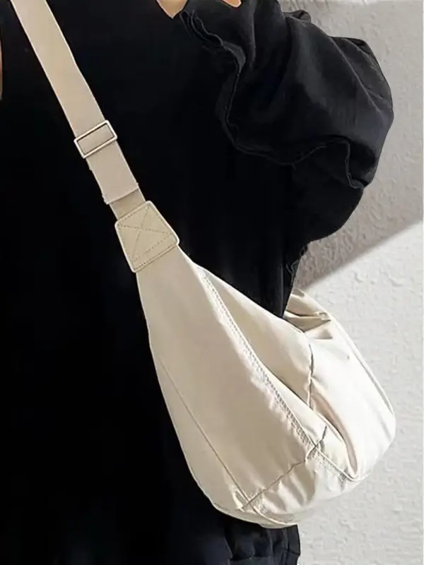 Women's Casual Plain Hobo Bag, Fashionable Versatile Lux Bag, Minimalist Crossbody Bag for Daily Used, Large Capacity Shoulde...