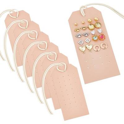 Portable PU Leather Earring Display Cards
