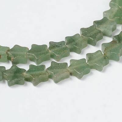 Green Aventurine Star Bead Strands