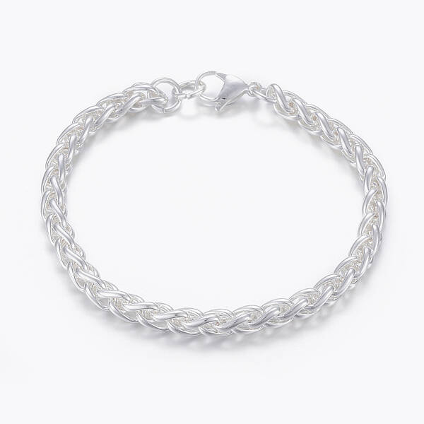 304 Stainless Steel Wheat Chain Bracelets