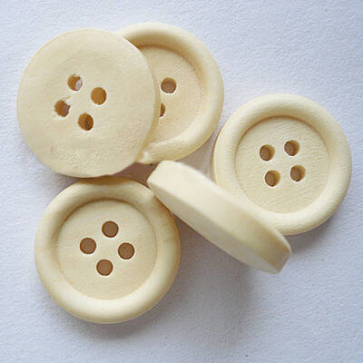 Natural Round 4-hole Basic Sewing Button