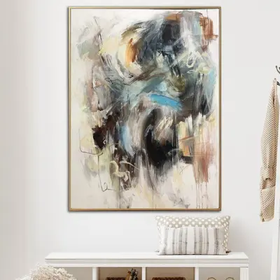 Colorful Oil Painting Canvas Original Large Wall Art Abstract Oil Artwork Colorful Hand Painted Modern Art Painting | WALK BY...