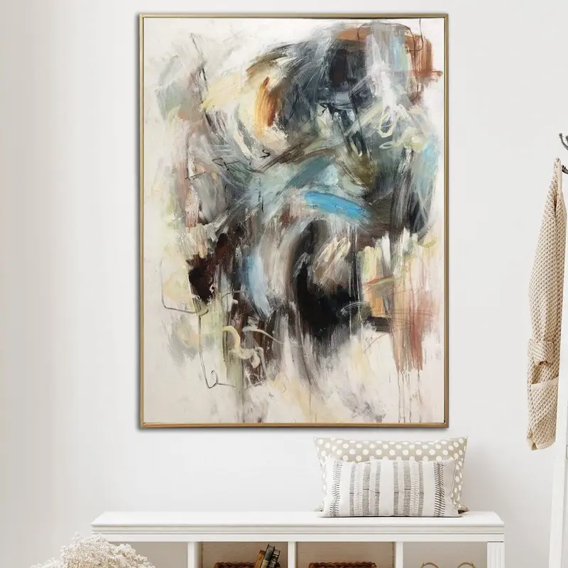 Colorful Oil Painting Canvas Original Large Wall Art Abstract Oil Artwork Colorful Hand Painted Modern Art Painting | WALK BY...
