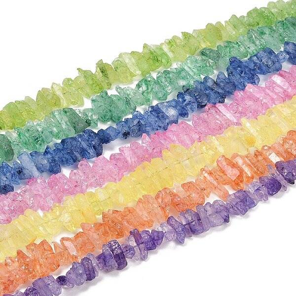 Natural Crackle Quartz Beads Strands