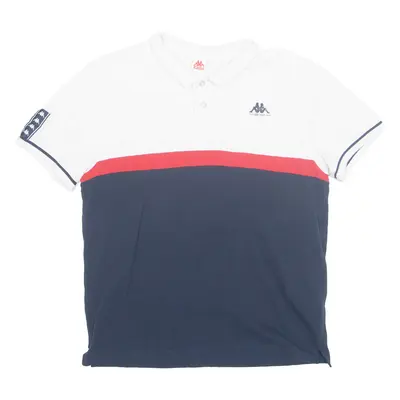 KAPPA Mens Polo Shirt White L