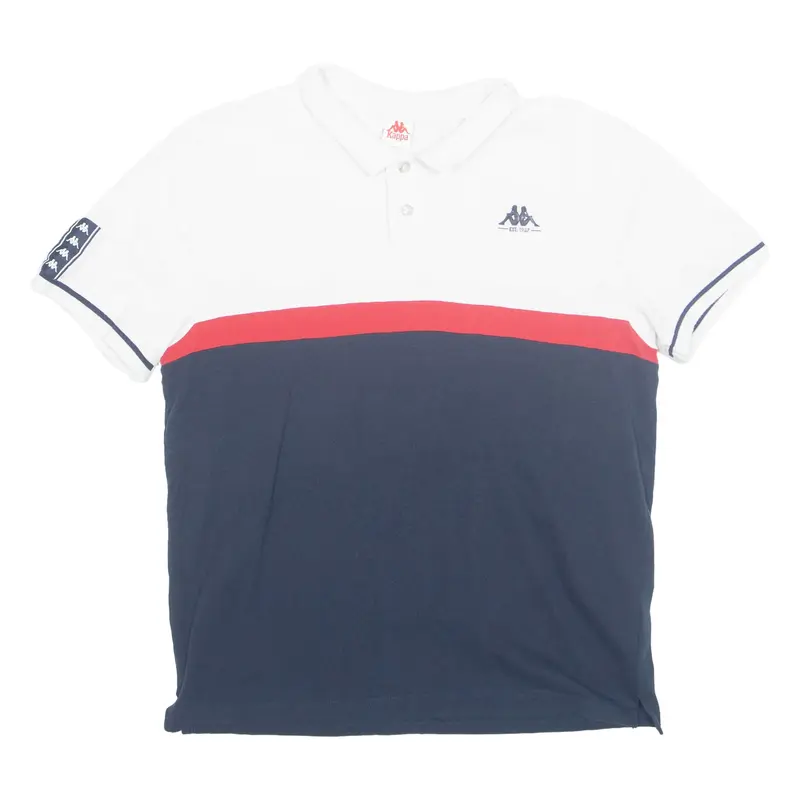 KAPPA Mens Polo Shirt White L