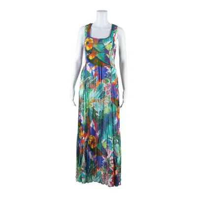 EAST Womens Maxi Dress Green Floral Sleeveless Long UK 12
