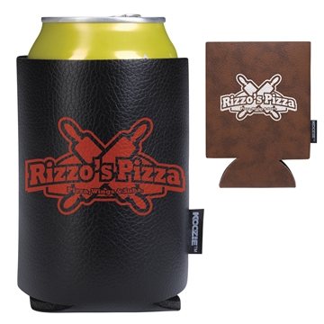 200 Custom Koozie Leather-Like Can Cooler - Collapsible