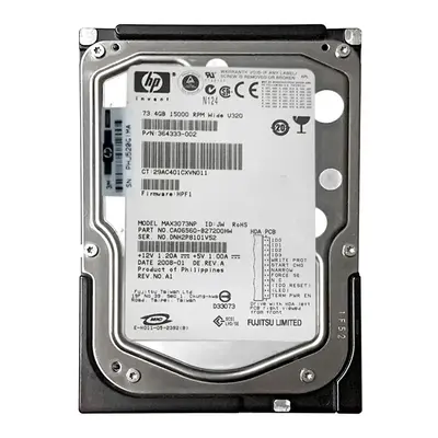 364333-002 HP 72.8GB Ultra-320 SCSI 15000 3.5-inch Hard Drive