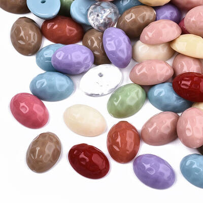 Mixed Opaque & Transparent Resin Beads