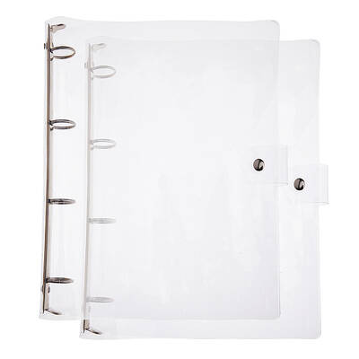A4 6-Ring Transparent PP Plastic Binder Covers