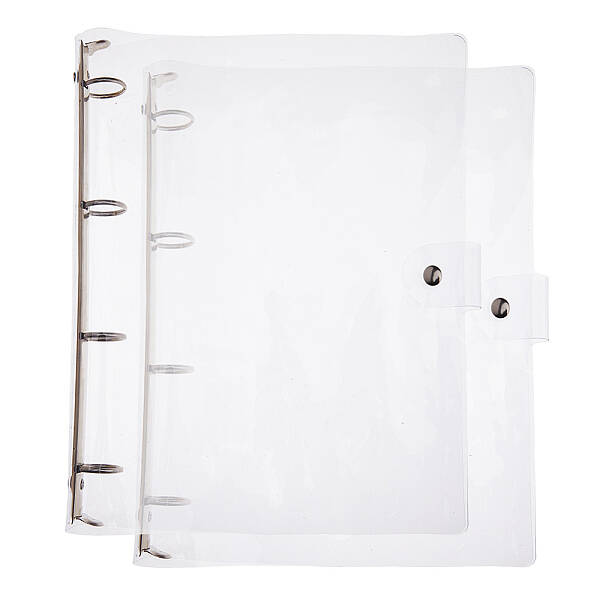 A4 6-Ring Transparent PP Plastic Binder Covers