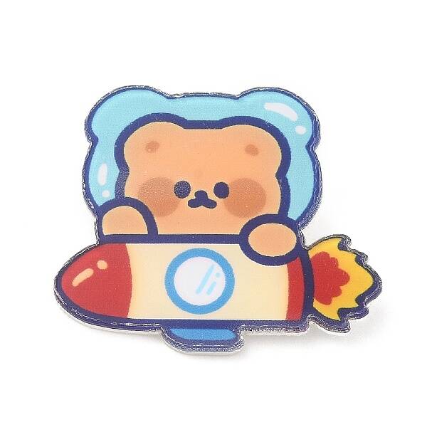Cartoon Style Acrylic Brooches