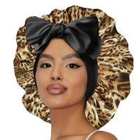 New Double Layer Satin Adjustable  Bonnet with Tie Band for Sleeping  Satin Lined Silk Skin Friendly，  Bonnets for Women Na...
