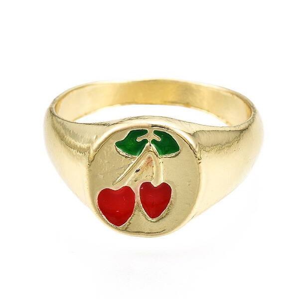 Rack Plating Alloy Enamel Wide Band Rings