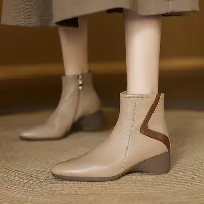 CHIKO Addy Pointy Toe Wedge Ankle Boots