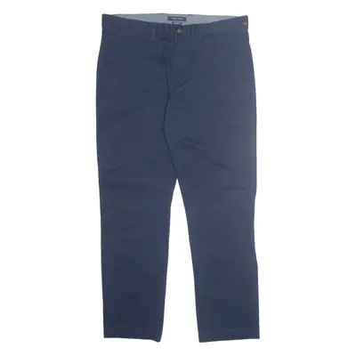 TOMMY HILFIGER Chino Tailored Fit Mens Trousers Blue Regular Straight W36 L32