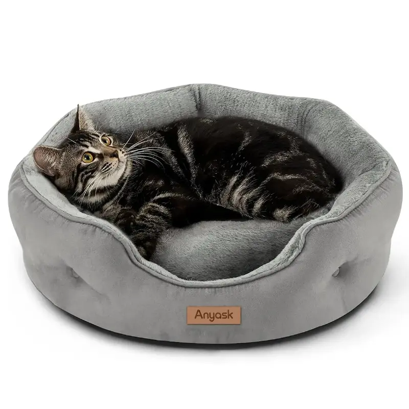 Anyask 35in Dog Bed Cat Sofa, Medium Supportive Foam, Pet Couch Bed with Removable Washable Cover Waterproof Lining and Slip-...