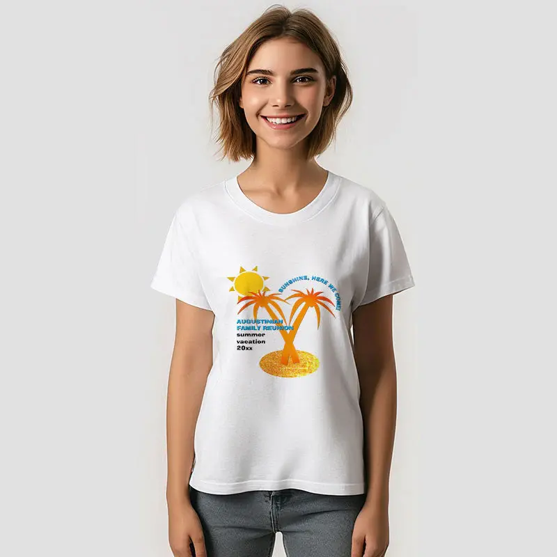 Summer Vacation Organge Tree Family Reunion T-Shirt
