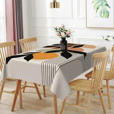 Irregular Pattern Off White Rectangle Tablecloth - Aperturee