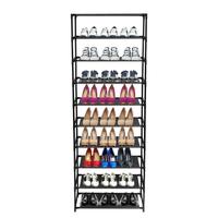 FCH 10-Tier 20 Pairs Shoe Rack, Sturdy Metal Shoe Rack Organizer, Narrow Shoe Rack, for Closets, Shoe Stand, Shoe Shelf, 12\