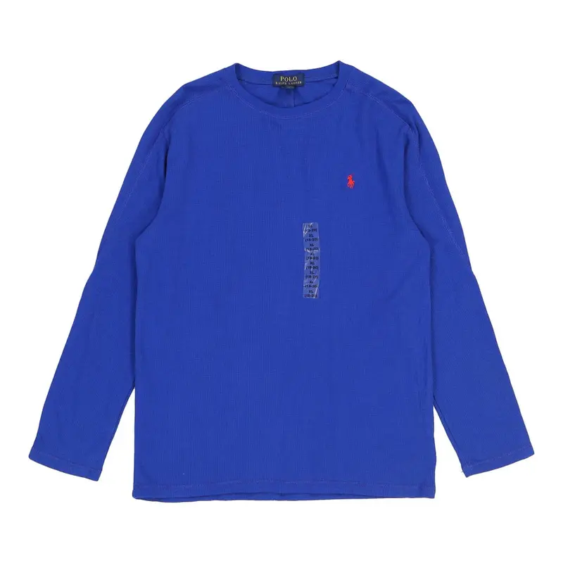 Age 13-14 Ralph Lauren Long Sleeve T-Shirt - XL Blue Cotton | Size: x-large