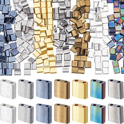 280Pcs 7 Colors Glass Seed Beads