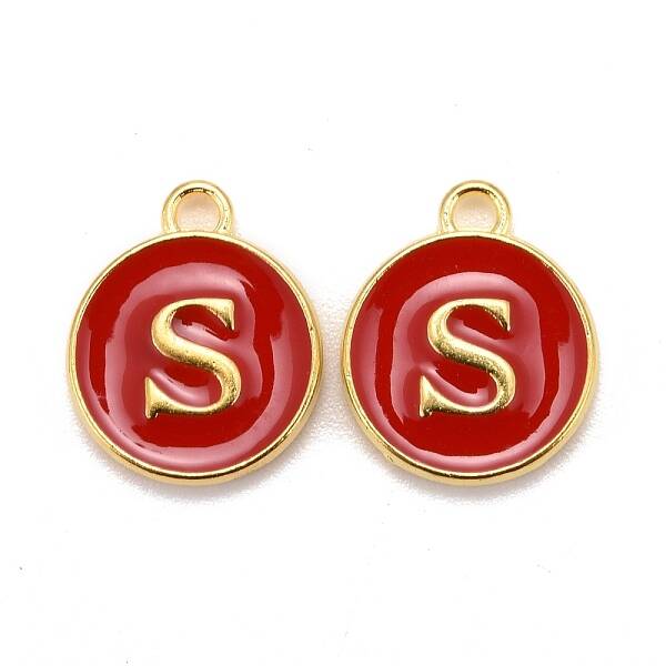 Golden Plated Alloy Enamel Charms