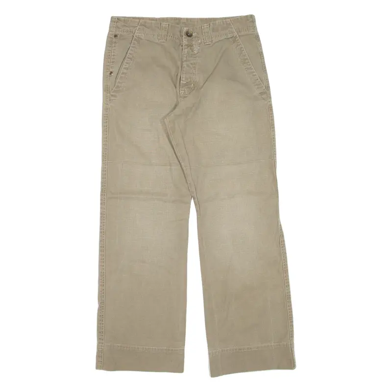 WE Mens Trousers Green Loose Straight W31 L28