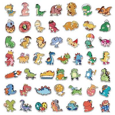 50Pcs Dinosaur PVC Sticker Labels