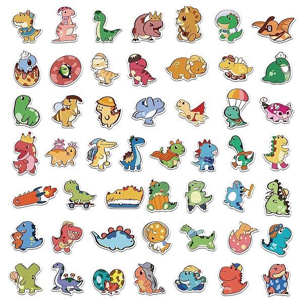 50Pcs Dinosaur PVC Sticker Labels
