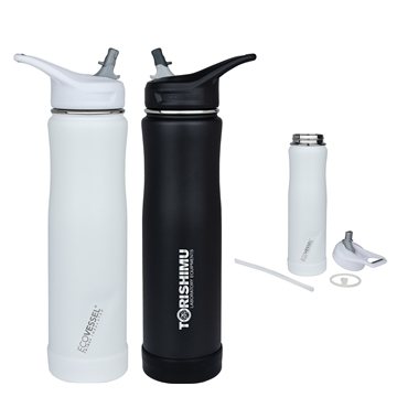 6 Custom EcoVessel The Summit 24 oz Vacuum Insulated Water Bottle ...