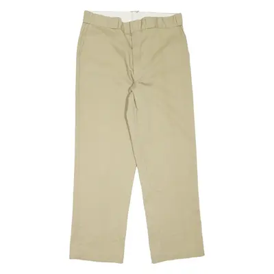 DICKIES Workwear Mens Trousers Beige Regular Straight W36 L31