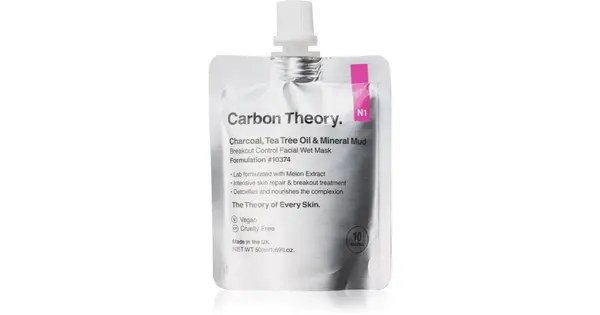 Carbon theory Face mask with charcoal, tea tree oil and mineral mud 50 ml