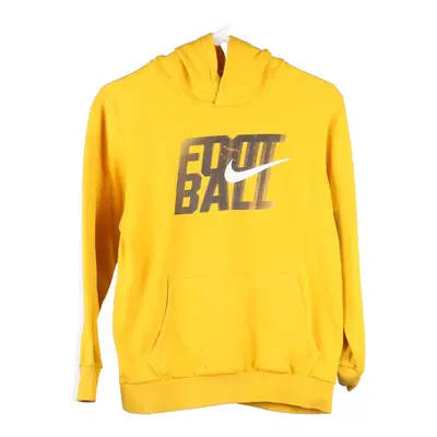 Age 12-13 Nike Hoodie - Large Yellow Cotton Blend