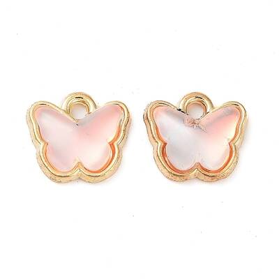 Rack Plating Alloy Glass Charms
