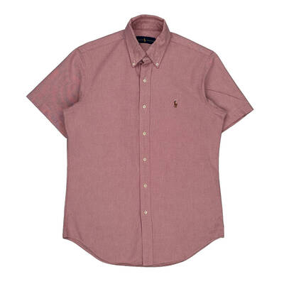 Ralph Lauren Short Sleeve Shirt - Small Pink Cotton